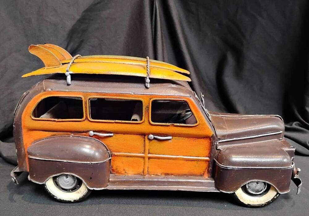 Vintage-Look Metalwork- 1947 Ford Woody Surfer Wagon Automotive Retro Collector